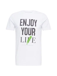 T-Shirt 'Lie' apfel / schwarz / wei