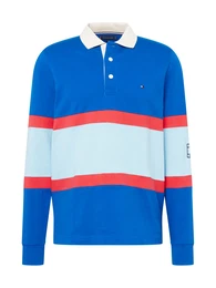Poloshirt royalblau / himmelblau / rot / weiß