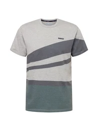 T-Shirt ''''SAJ'''' dunkelgrau / graumeliert / smaragd