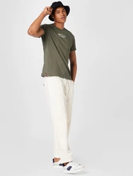 Alpha Industries T-Shirt Alpha Wording oliv/weiß