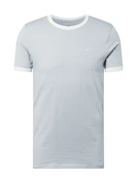 T-Shirt pastellblau / offwhite