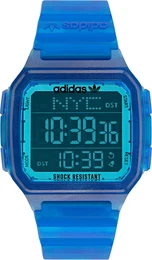 Digitaluhr blau