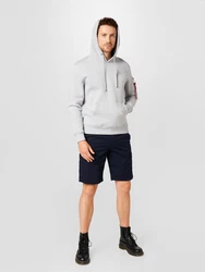 ALPHA INDUSTRIES Sweatshirt hellgrau/rot/weiß