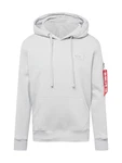 ALPHA INDUSTRIES Sweatshirt hellgrau/rot/weiß