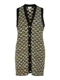 Kardigan 'ELLIE' olivová / černá / bílá