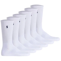 Polo Ralph Lauren Herren Tennissocken CREW-6-PACK Wei
