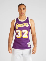Mitchell & Ness Sporttop 'LOS ANGELES LAKERS - MAGIC JOHNSON' NBA 85-86 T-Shirt goldgelb/aubergine/wei