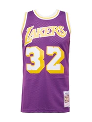 Mitchell & Ness Sporttop 'LOS ANGELES LAKERS - MAGIC JOHNSON' NBA 85-86 T-Shirt goldgelb/aubergine/wei
