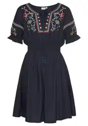 Košilové šaty béžová / marine modrá / nebeská modř / tmavě červená