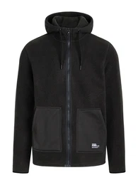 Fleecejacke 'Elmer' schwarz / wei