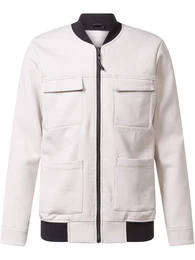 bergangsjacke 'PEER' beige / schwarz / wei