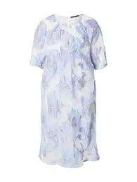 Šaty šeříková / stříbrná / bílá