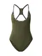 Calvin Klein Swimwear Jednodijelni kupaći kostim  kaki / crna / bijela