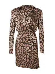 Košilové šaty tmavě béžová / černá