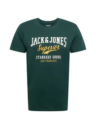 T-Shirt gelb / smaragd / wei