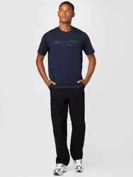 Marc O'Polo T-Shirt (GOTS) nachtblau/silber