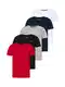 HOLLISTER T-Shirt navy / graumeliert / rot / wei