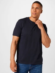 Marc O'Polo T-Shirt Logo-T-Shirt nachtblau/weiß