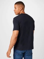 Marc O'Polo T-Shirt Logo-T-Shirt nachtblau/weiß