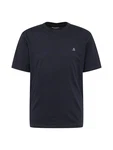 Marc O'Polo T-Shirt Logo-T-Shirt nachtblau/weiß