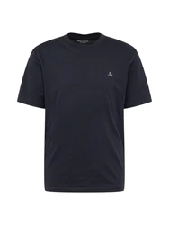 Marc O'Polo T-Shirt Logo-T-Shirt nachtblau/weiß