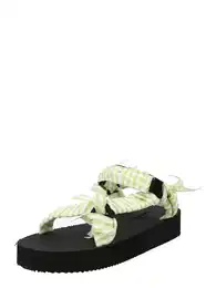 Sandály světle zelená / offwhite