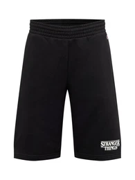 Hose 'Bermuda' schwarz / weiß