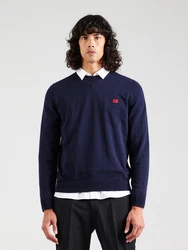 HUGO Pullover San Cassius dunkelblau/rot
