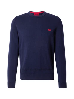 HUGO Pullover San Cassius dunkelblau/rot