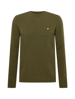 Lyle & Scott Strickpullover Herrenpullover mit Rundhalsausschnitt und Logo