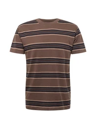 T-Shirt kastanienbraun / hellbraun / schwarz