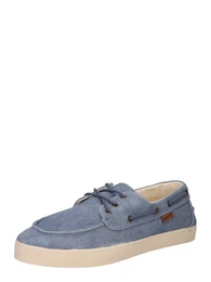 Schnürschuh 'PETRA' blue denim / cognac