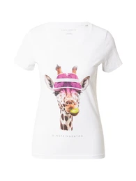 Tričko 'Tennis Giraffe' mix barev / bílá