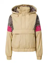 Urban Classics Přechodná bunda světle béžová / hnědá / pink / černá