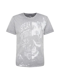 T-Shirt 'SPEAKER' grau / offwhite