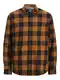 JACK & JONES Hemd ''''Gingham'''' nachtblau / karamell