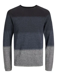 JACK & JONES Pullover 'JJEHill' marine/dunkelblau/grau/schwarz