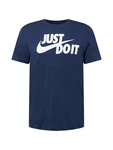Nike Sportswear T-Shirt 'Swoosh' marineblau/weiß Nike Sportswear T-Shirt 'Swoosh' marineblau/weiß