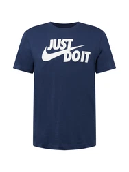 Nike Sportswear T-Shirt 'Swoosh' marineblau/weiß