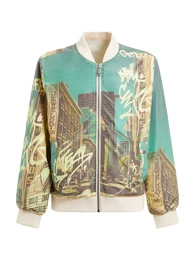 bergangsjacke mischfarben / wei