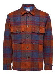 Jacke 'Walter' blau / rostbraun