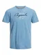JACK & JONES T-Shirt 'WILLOW' hellblau / schwarz / wei