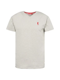 Derbe T-Shirt graumeliert/rot Derbe T-Shirt graumeliert/rot