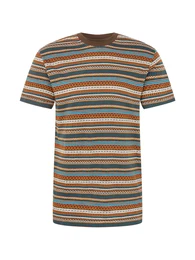 T-Shirt ''''Chop Chop'''' blau / dunkelbraun / dunkelorange / weiß