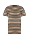Iriedaily T-Shirt ''''Chop Chop'''' blau / dunkelbraun / dunkelorange / weiß