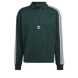 Sweatshirt 'Adicolor 3-Stripes ' smaragd / weiß