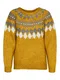 VERO MODA Svetr  žlutá / šedá / zelená / oranžová
