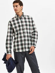 SELECTED HOMME Hemd 'Baldo' dunkelgrn/schwarz/wei