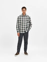 SELECTED HOMME Hemd 'Baldo' dunkelgrn/schwarz/wei