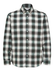 SELECTED HOMME Hemd 'Baldo' dunkelgrn/schwarz/wei